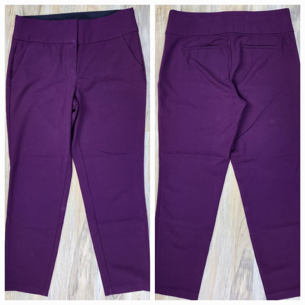 🩵Hollywould Burgundy Lightweight Rayon Blend Skinny Ankle Pants Size 7/29 - Picture 13 of 13